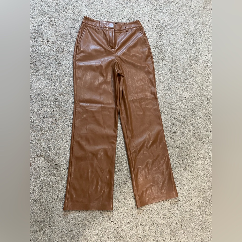 Rachel Zoe Tan Faux Leather Pants